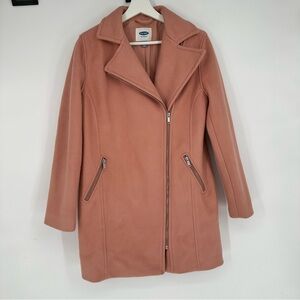 Old Navy Pink Wool Blend Pea Coat Small